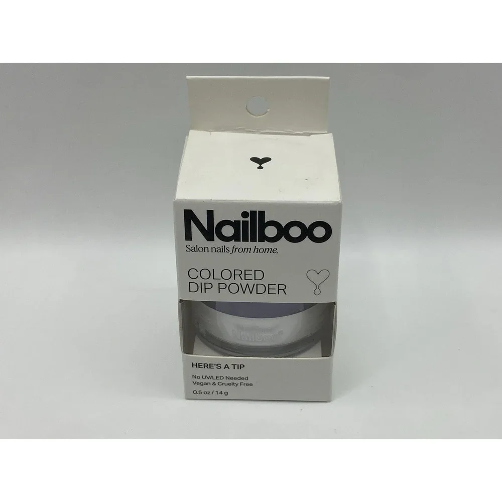 Nailboo Colored Dip Powder Here's A Tip (White) 14g 0.5 oz No UV LED New Box